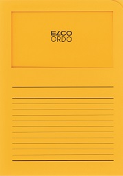 D.100 l-map met venster bedrukt a4 goudgeel elco 