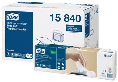 D.8 x (5 x 100) servetten premium 1/4 33 x 22 cm 2-laags n4-systeme tork