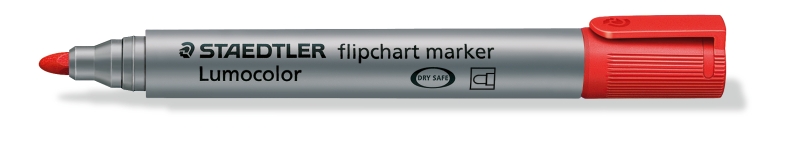 Flipchartmarker lumocolor rood staedtler