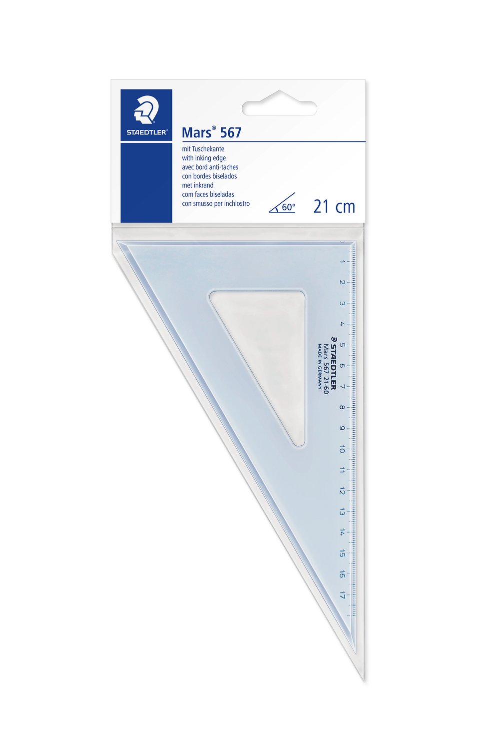 Driehoek mars 567 21 cm 60°/30° staedtler