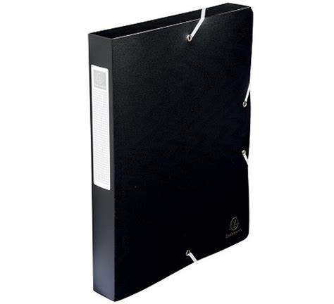 Boite de classement dos de 40 mm pp a4 noir exacompta