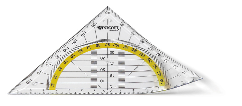 Flexibele geodriehoek 14 cm westcott