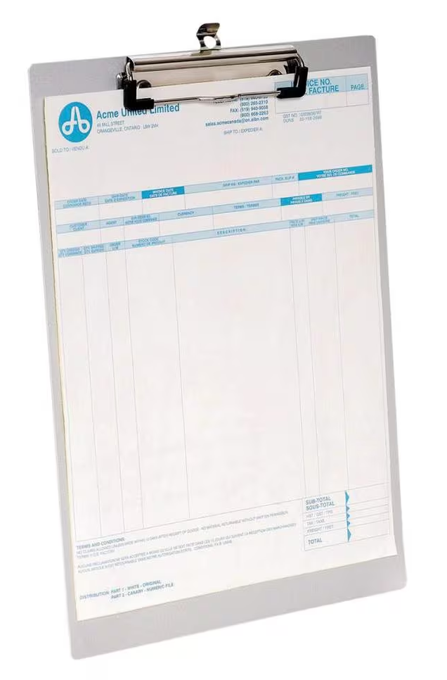 Klemplaat aluminium a4 westcott