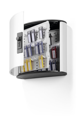 Key box metallic met cijferslot 54 sleutels zilver durable