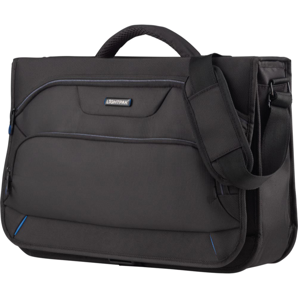 Laptoptas solar zwart/blauw lightpak