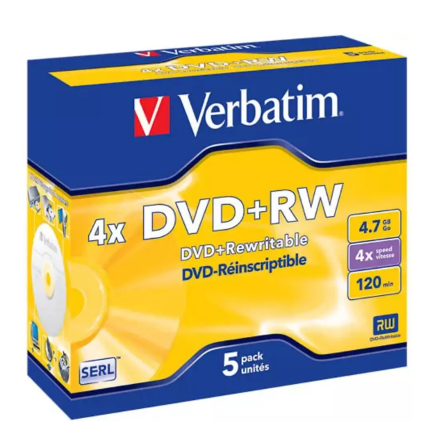 P.5 dvd+rw 4,7gb 4x jewel case verbatim