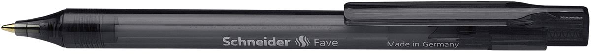 Balpen fave met drukknop zwart schneider