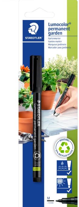 Lumocolor permanent garden marker zwart medium