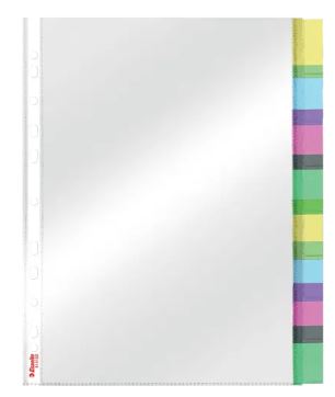 Showtas met 8 gekleurde tabs a4 esselte