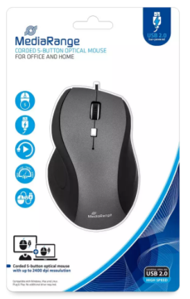 Muis met draad 5 knoppen mediarange