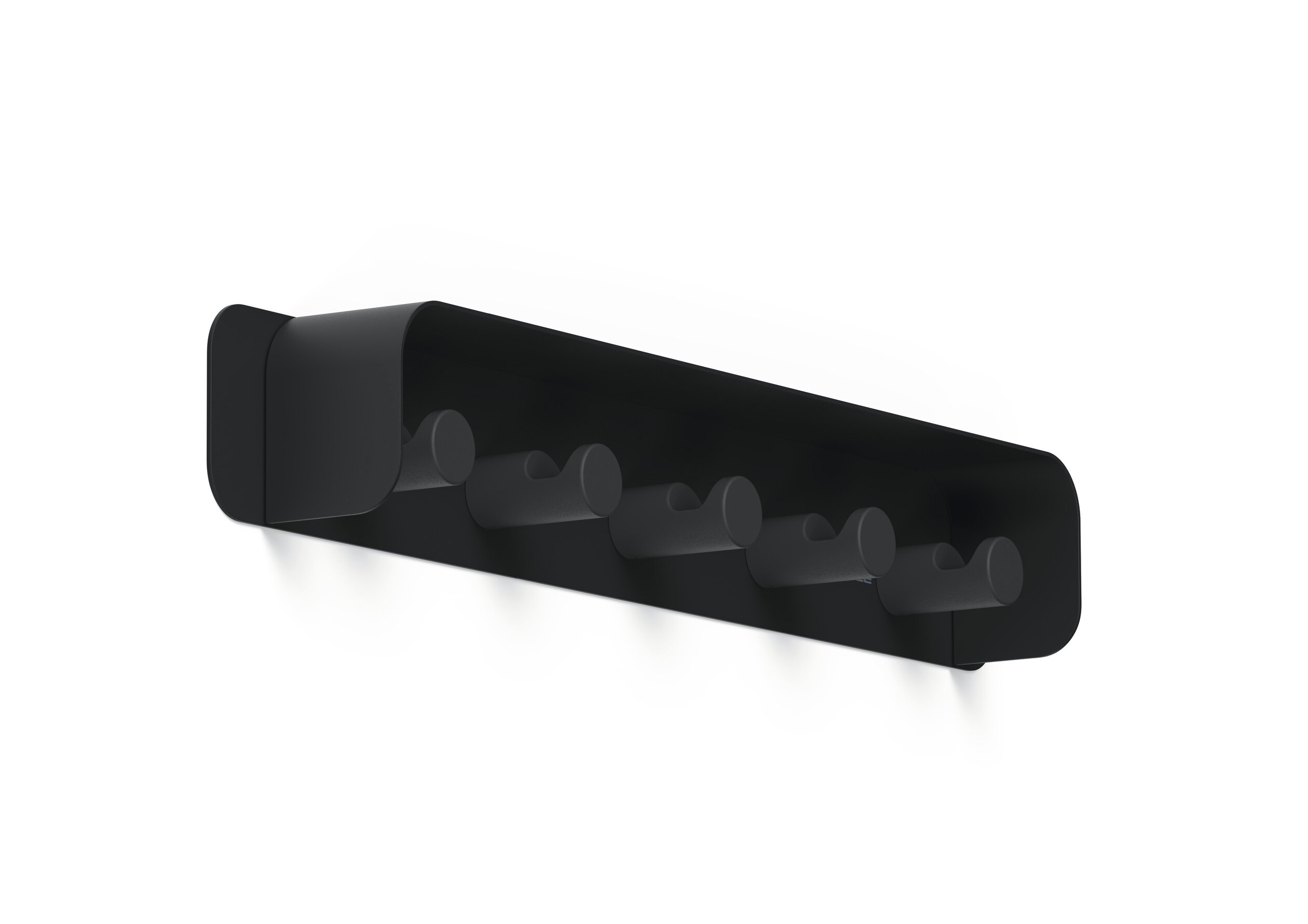 Wandkapstok durastore aluminium 5 haken 59 x 500 x 48 mm zwart durable