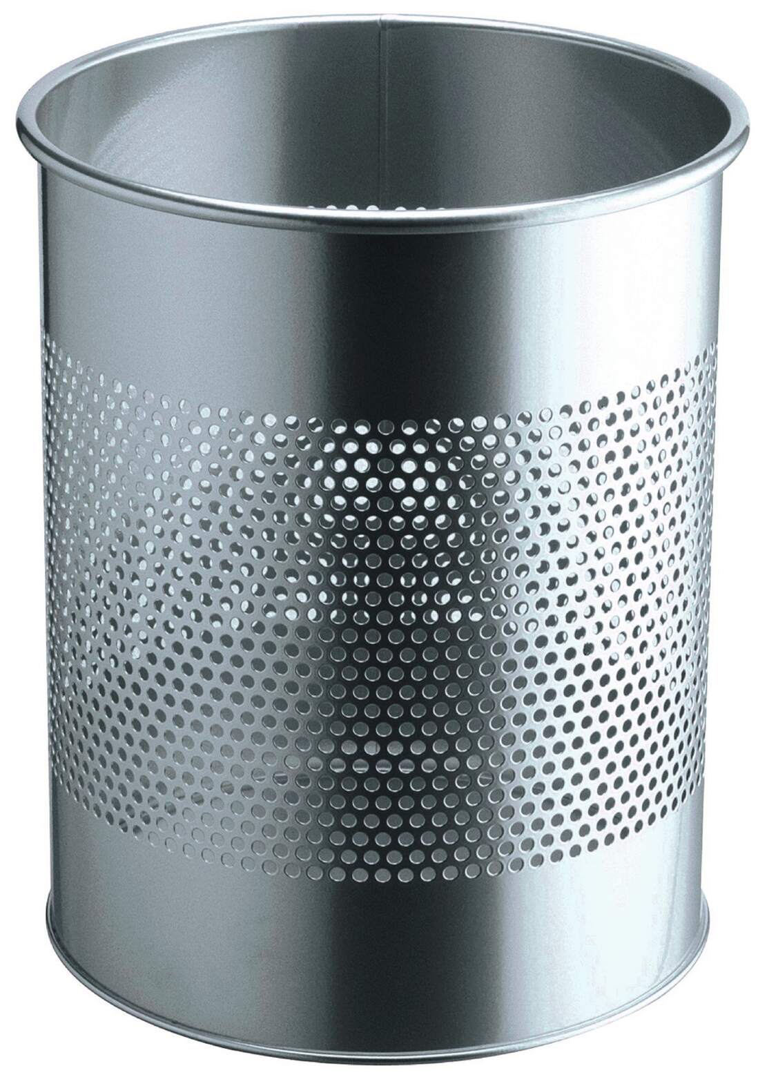 Papiermand metaal met perforatie 15 liter 315 x 260 mm zilver durable