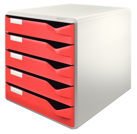 Landenblok 5 laden rood leitz