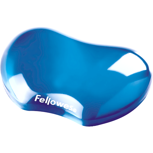 Polssteun crystal gel blauw fellowes