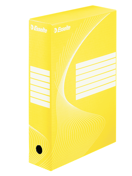 Boites a archives boxycolor a4 80mm jaune esselte