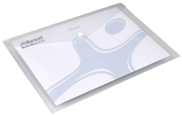 P.5 documentenmap met drukknop a3 transparant rexel