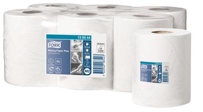 B.6 rouleaux papier d'essuyage plus centerfeed 125m 24 x 34 cm 2-plis m2-systeme tork