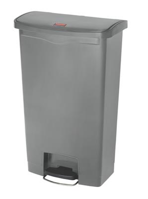 Afvalcontainer slim jim front step on 68l grijs rubbermaid