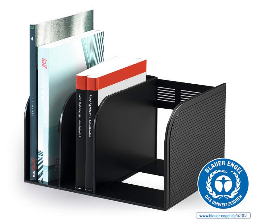 Boekensteun regelbaar optimo 30x25x18 cm zwart durable