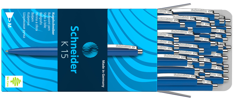 Balpen k15  blauw schneider