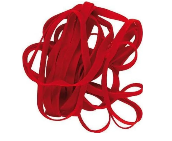 D.1/2 kg elastieken 200 x 6 mm rood alco