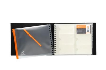 Visitekaartenmap exactiveline 20 x 25 cm zwartexacompta