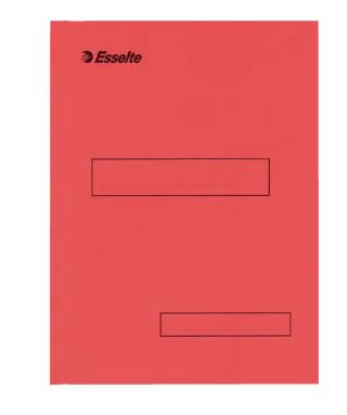 Binnenmap met klep aan onderzijde 160gr rood esselte