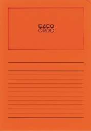 D.100 l-map met venster bedrukt a4 oranje elco