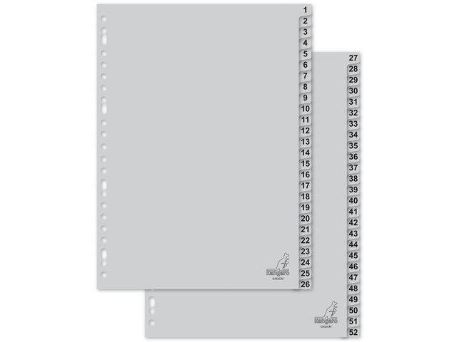 Tabblad pp 1-52 grijs a4 pergamy