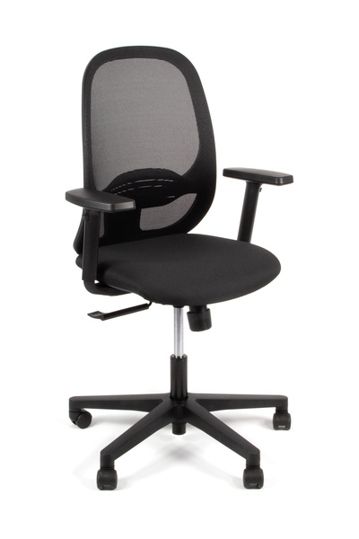 Bureaustoel grace 01 met 1d armleuningen zwart linea fabric