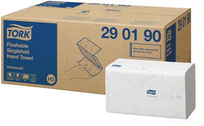 B.15 x 214 essuie-main zz flushable 23 x 23 cm 2-plis h3-systeme tork