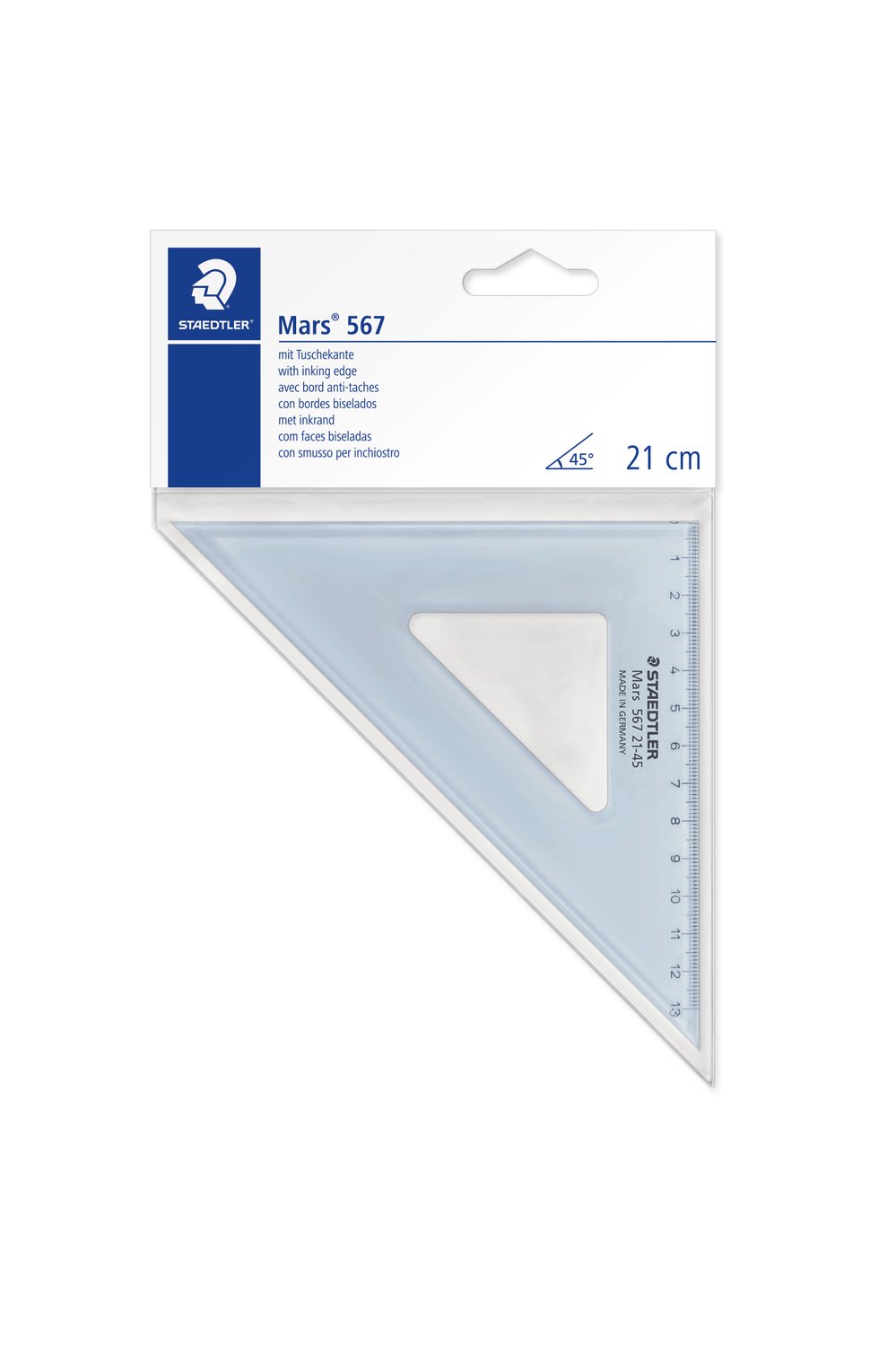 Driehoek mars 567 21 cm 45°/45° staedtler