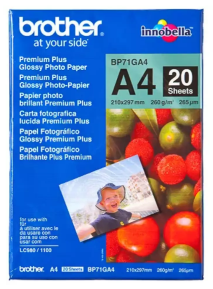 P.20 vel fotopapier glossy 260gr a4 brother