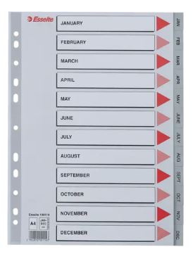 Intercalaires jan-dec a4 esselte