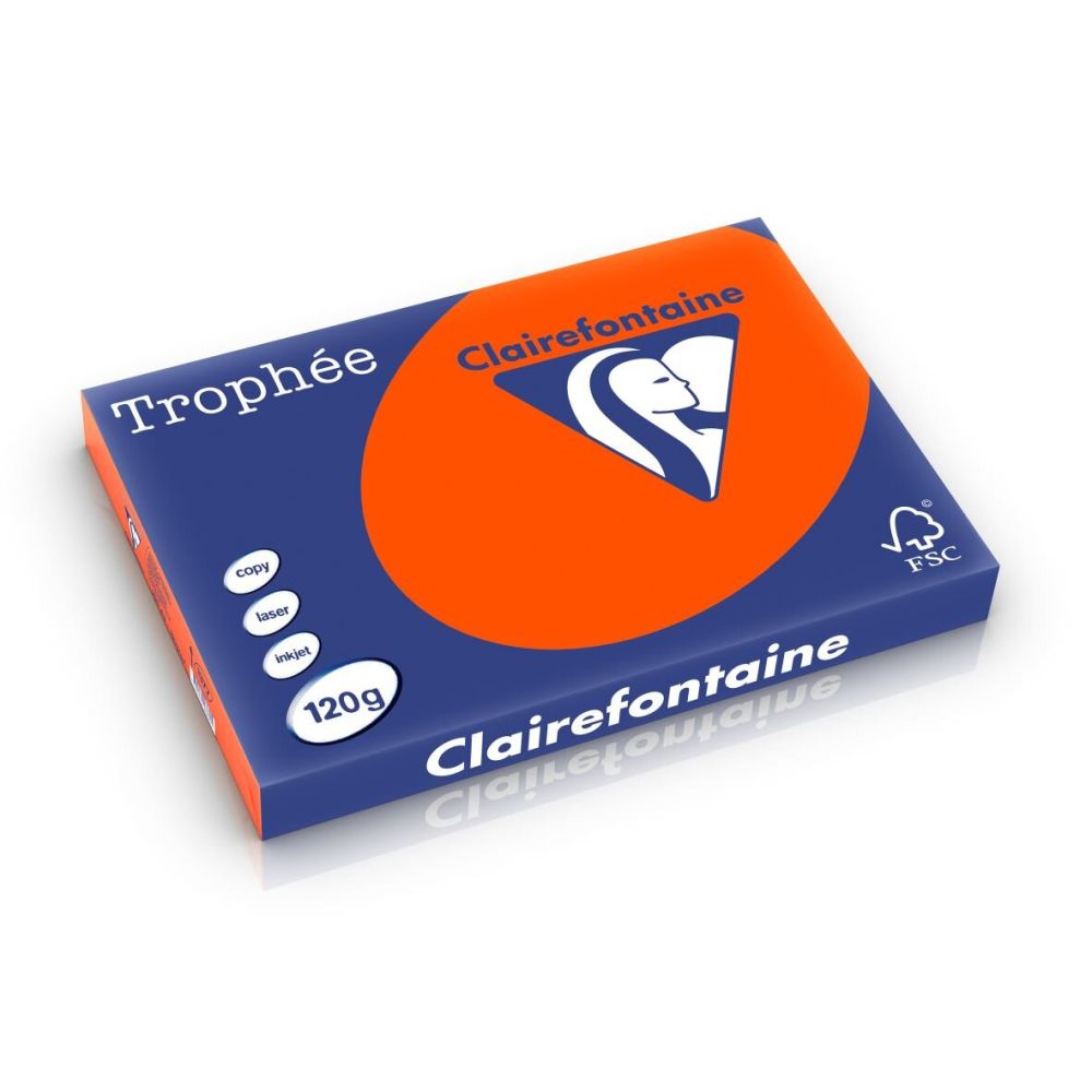 250 bl a3 120gr kardinaalrood clairefontaine - 1377