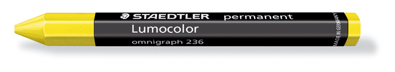 Lumocolor omnigraph 236 geel vr metaal, hout, leder, steen