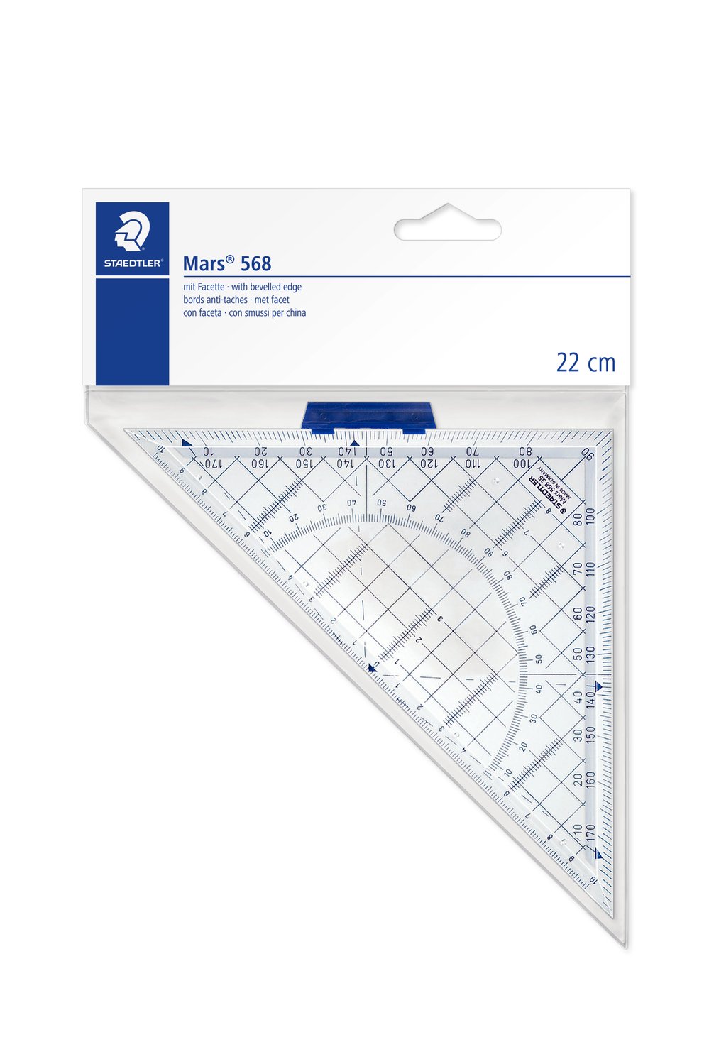 Geodriehoek onbreekbaar met handvat 22 cm staedtler