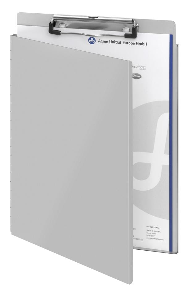 Klemplaat aluminium dubbel a4 westcott