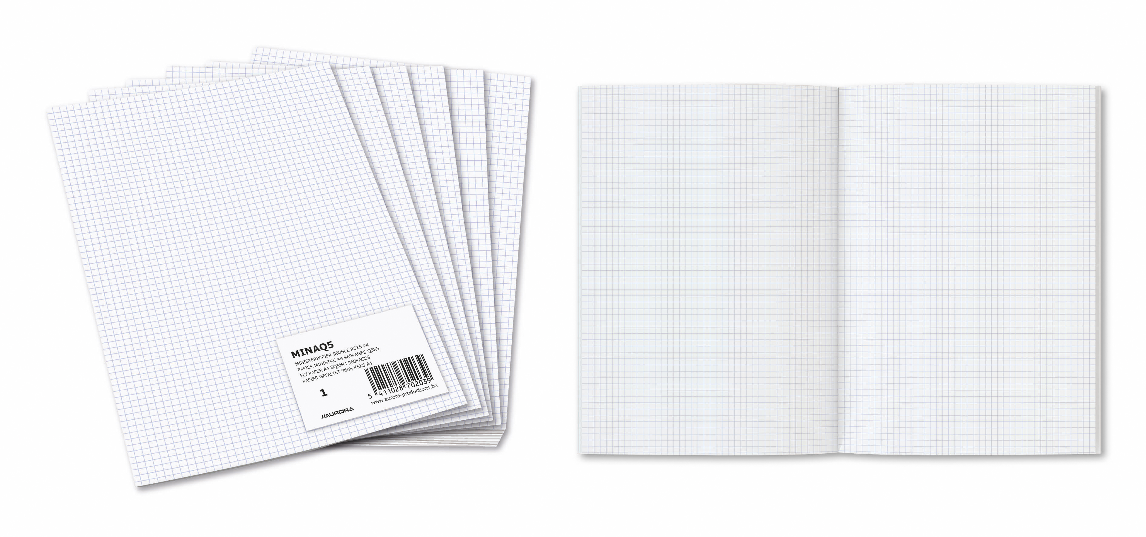 Papier ministre quadrille 5mm 480 feuilles a4