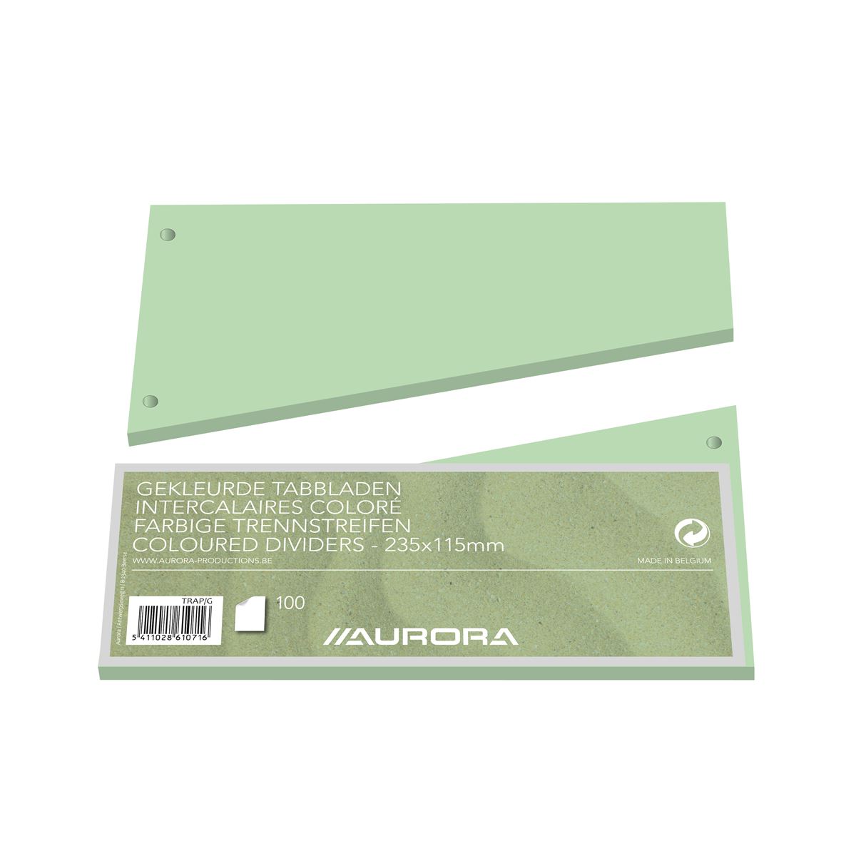 D.100 scheidingsstr.trapezev. 12x23cm - 175 gr groen aurora