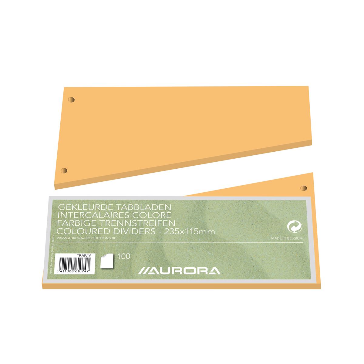 D.100 scheidingsstr.trapezev. 12x23cm - 175 gr ivoor aurora