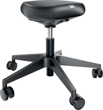 Leitz Ergo actieve Zitkruk met comfortzitting, met wieltjes, zwart